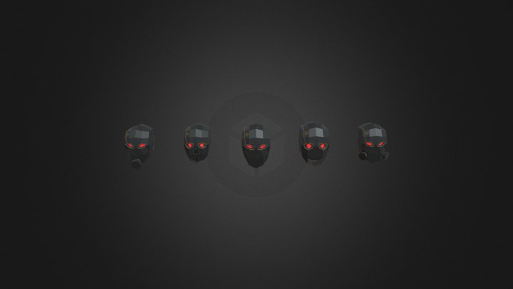 Low Poly Masks 3D Model