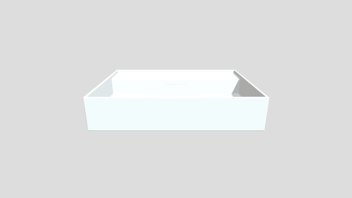Laufen Kartell 24" X 18" White Bathroom Sink 3D Model