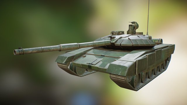 T-90 Tank 3D Model