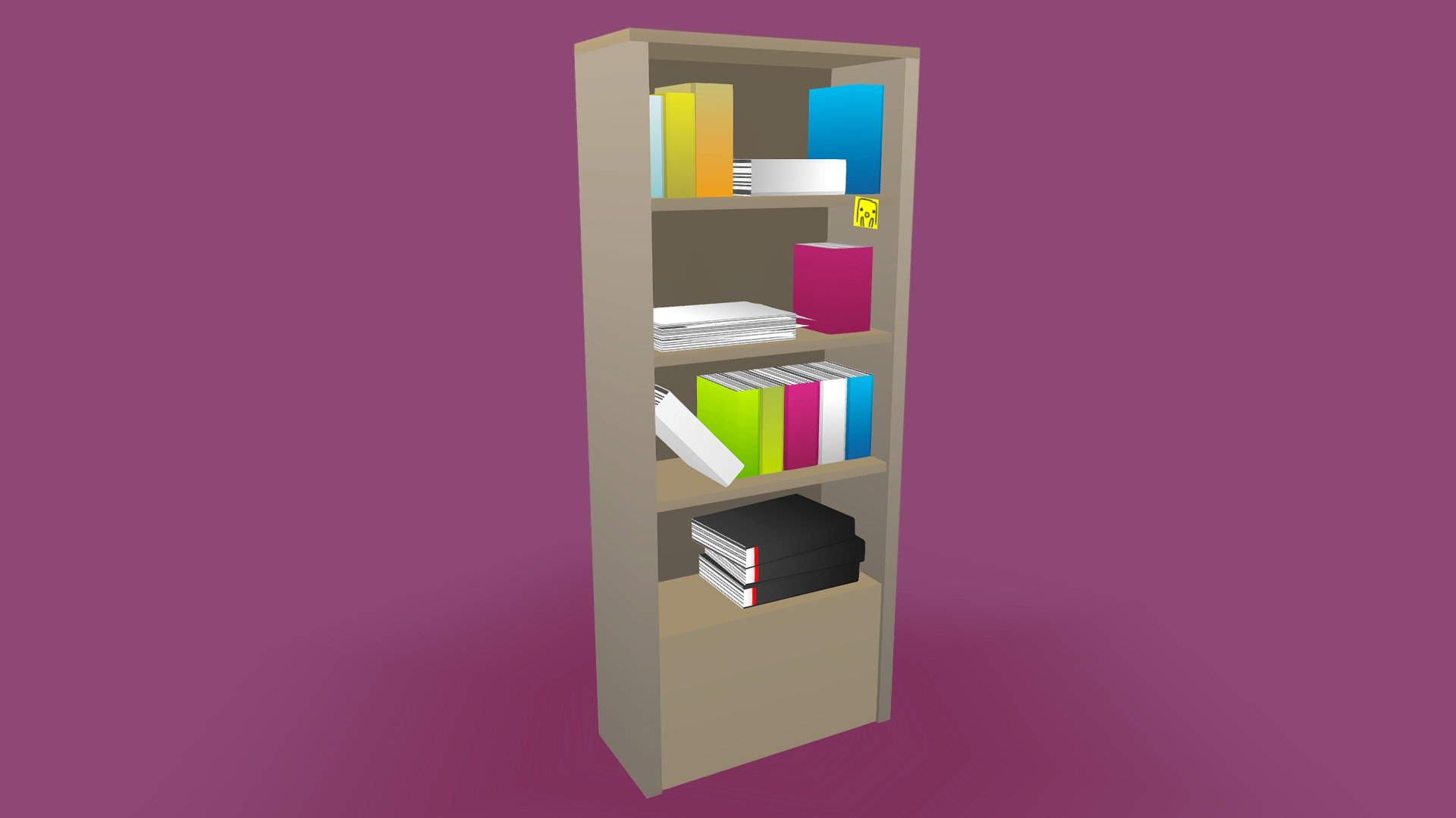 Bookshelf I HouseholdPropsChallenge I Day n°12