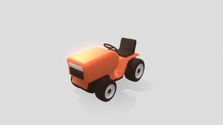 Lawn Tractor 3D Model