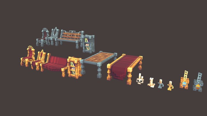 Medieval Furniture Vol. 1 3D Model