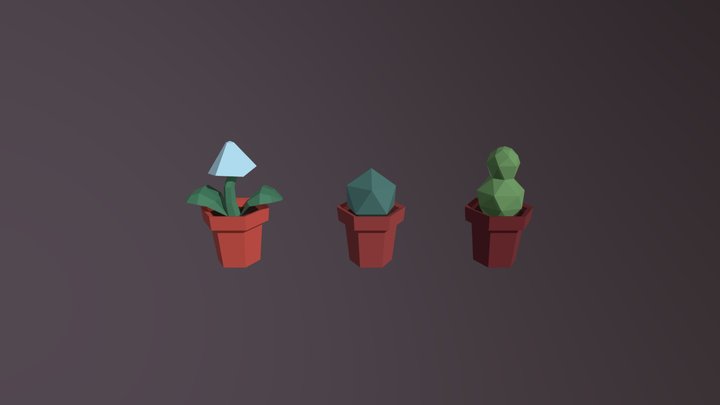 Plants - Low poly 3D Model