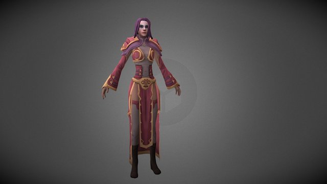 hand painted sorceress 3D Model