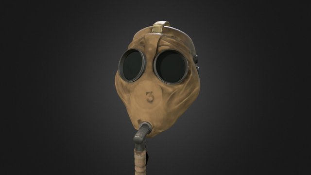 Gas Mask - World War 1 3D Model