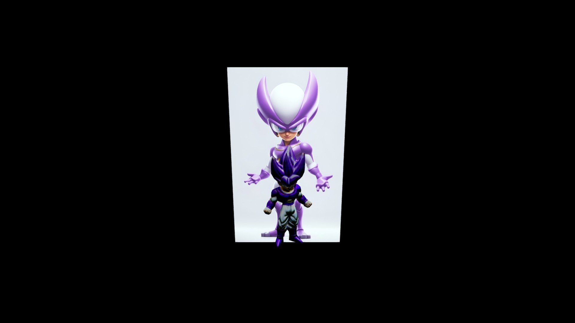 a toy figure of a purple and white character, ba - Download Free 3D ...