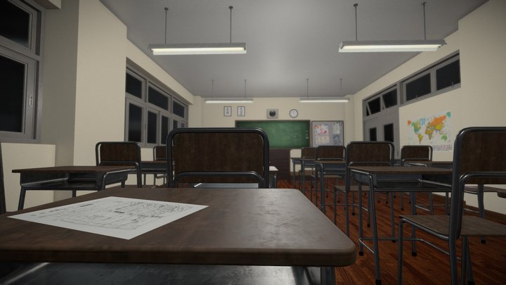 A Night After School 3D Model