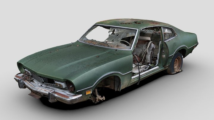 Wrecked 70s Compact (Raw Scan) 3D Model