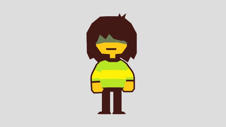 Kris light world form - deltarune 3D Model