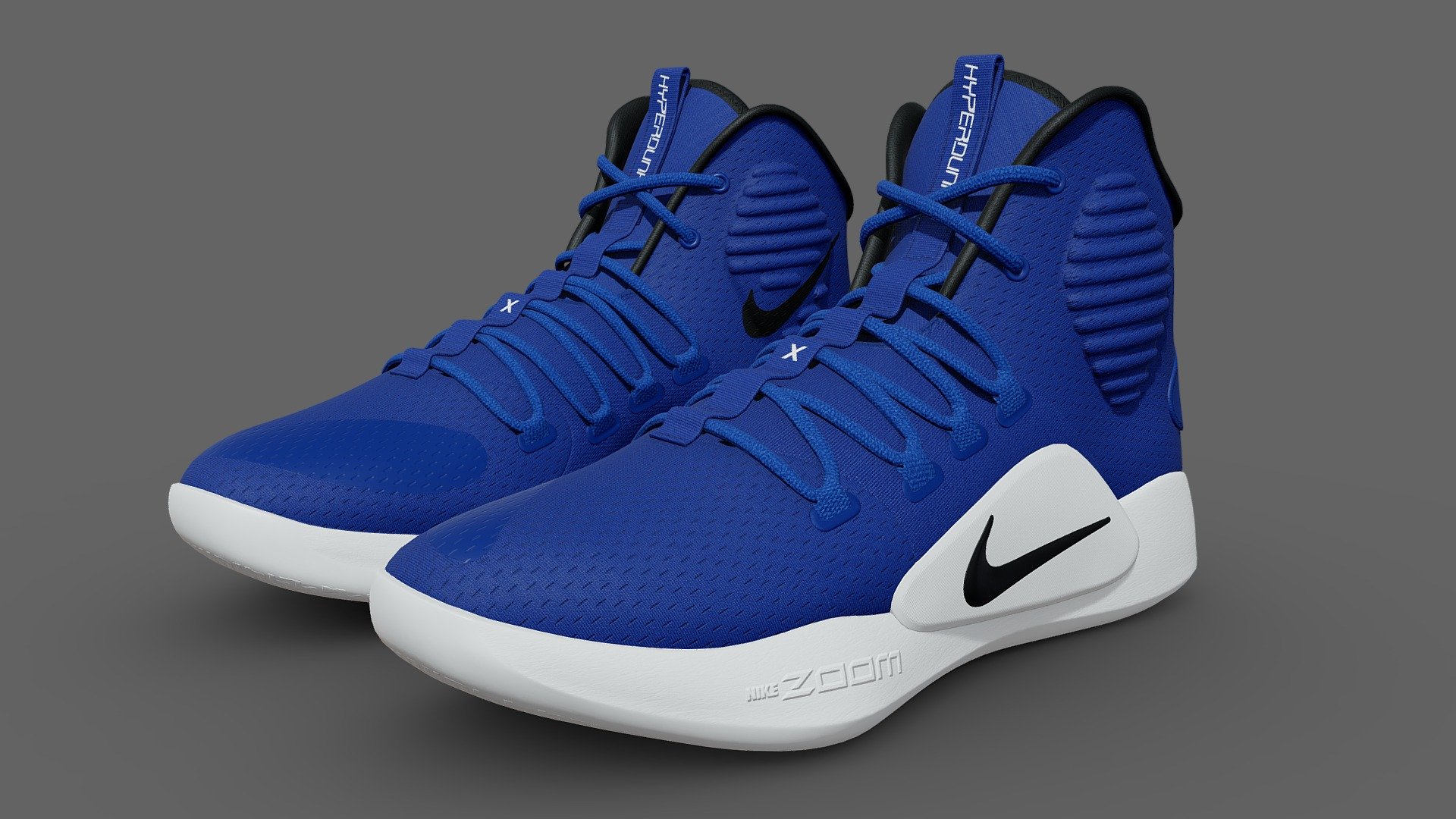 Nike Basketball Shoes Blue - Buy Royalty Free 3D model by polyfarm ...