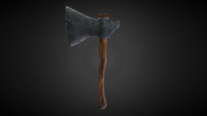 Low-Poly Axe 3D Model