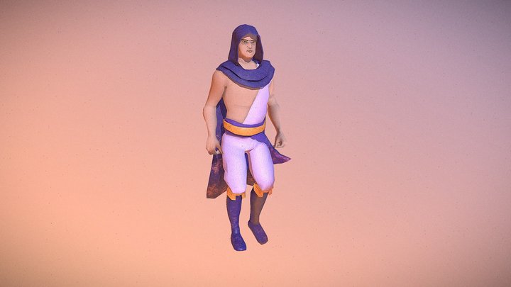 Low Poly Character "Sylvan" 3D Model