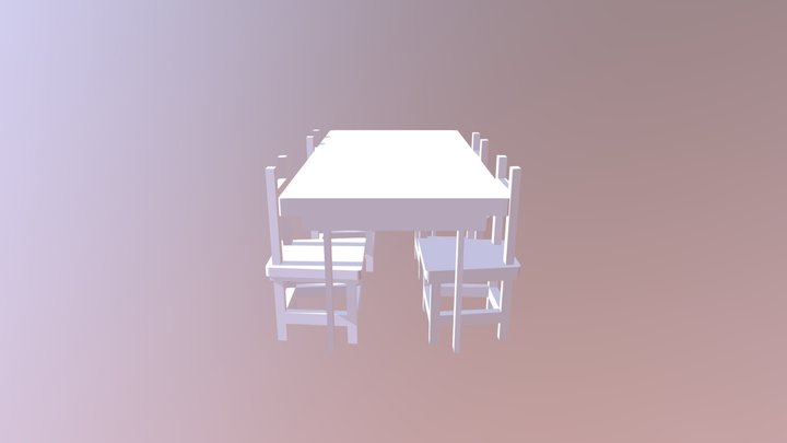 Dining set 3D Model