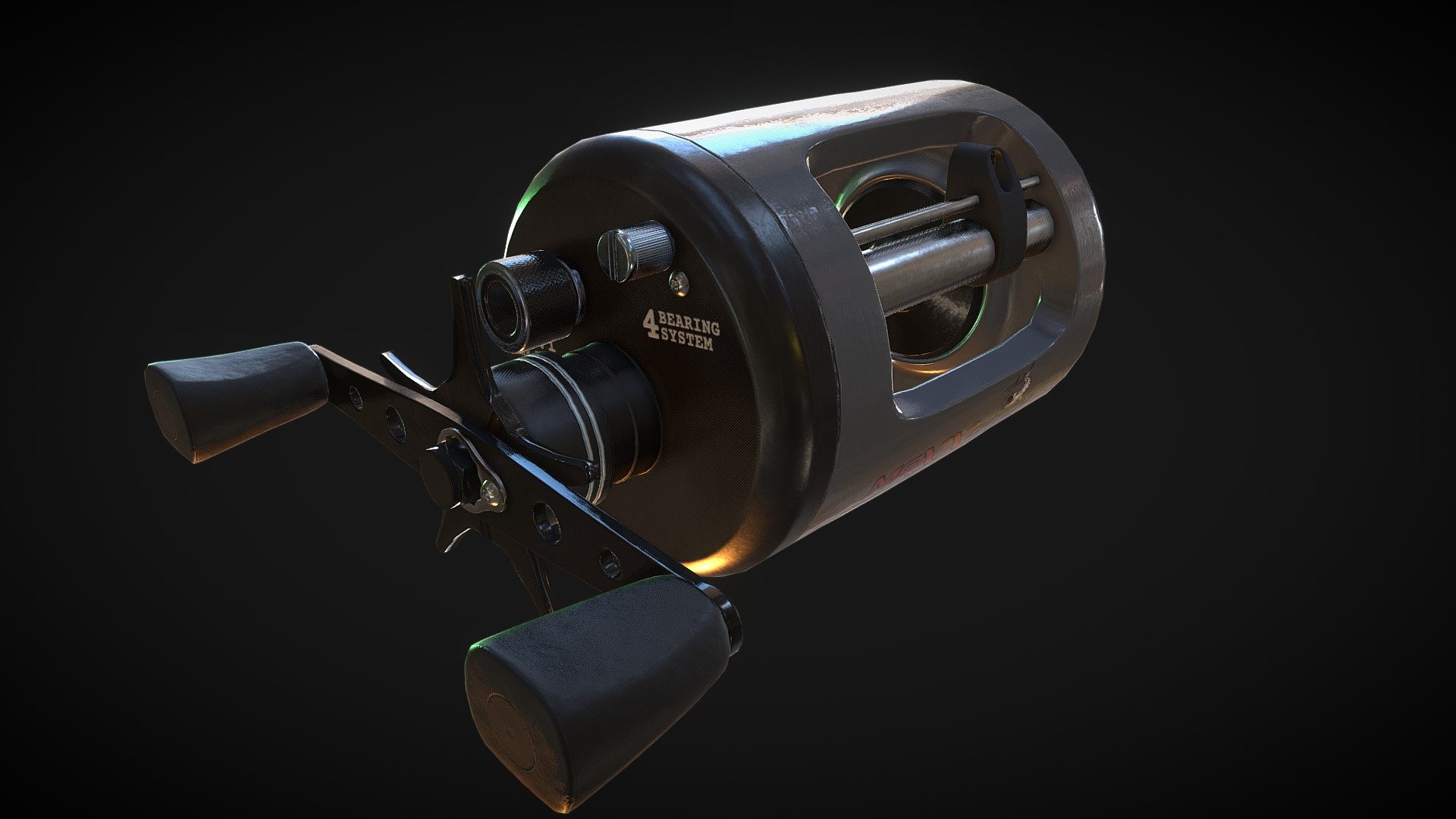 Baitcast Fishing Reel - Buy Royalty Free 3D model by Rokay3D [97f877c ...