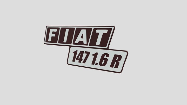 CUSTOM Logo Fiat 147 1.6R 3D Model