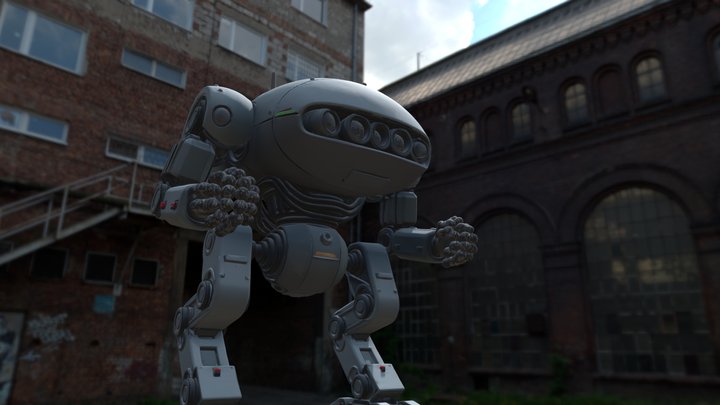 Space Bad Robot – Stylized menace – Modello 3D gratuito STL