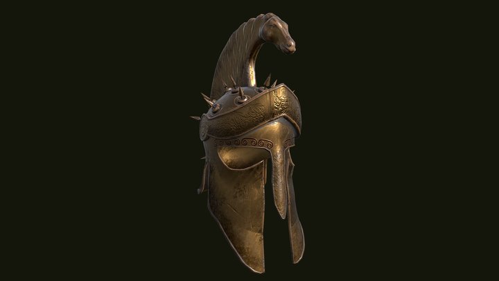 Corinthian helmet of yore 3D Model