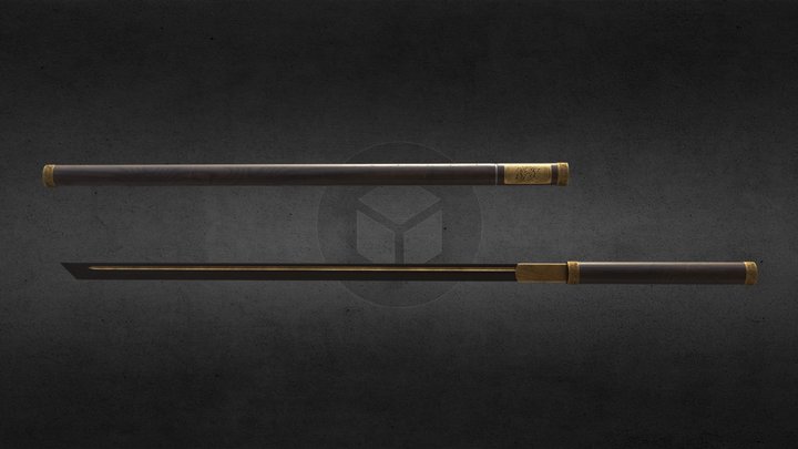 BlackGoldKnife-LowPory-4K-BakeMaterialTest – Free 3D Model STL