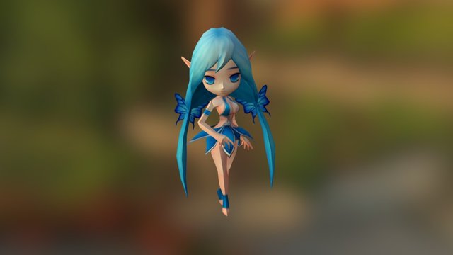 ★★★ Fairy Water = Elucia 3D Model