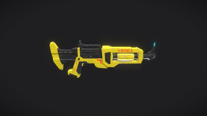 Yellow Bee Gun 3D Model