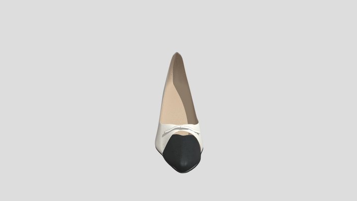 MILLISA 1PR White Woman High Heel Shoe 3D Model