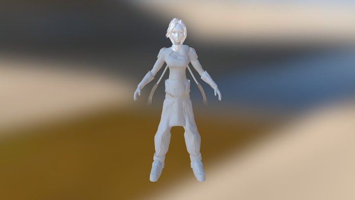 Female Adventurer 3D Model