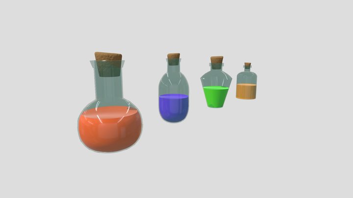 Flasks 3D Model