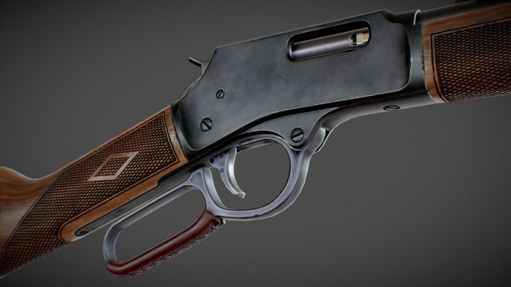 Henry Lever-Action Rifle 3D Model