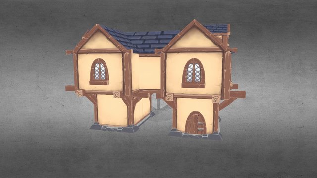 House Hand Painted 2 3D Model