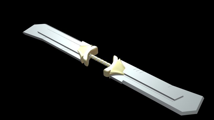 Thanos Double-Edged Sword 3D Model