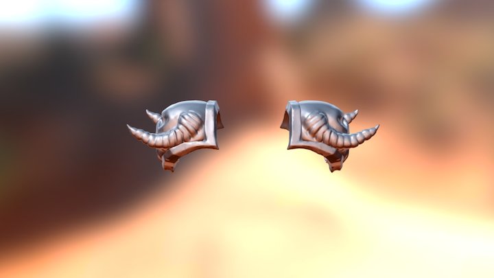 Skull Pauldrons 3D Model