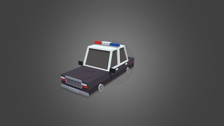 3D cartonish Police Car 3D Model