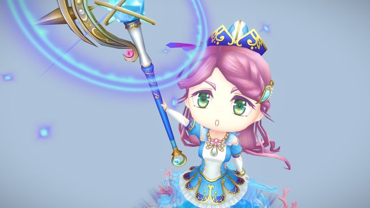 Chibi healer 3D Model