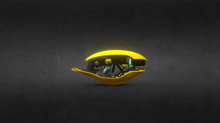 Big Sci Fi Gun Nama Lights 3D Model