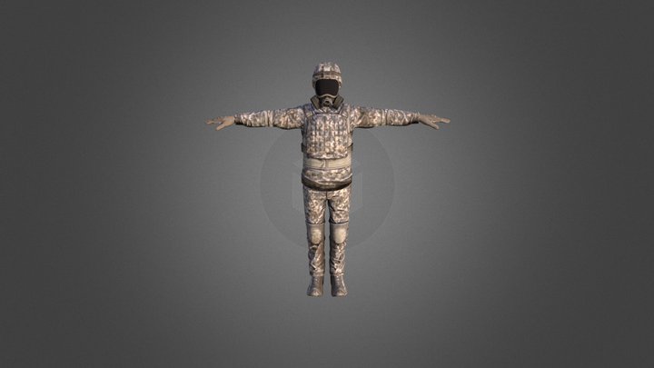 Heavy Soldier 3D Model