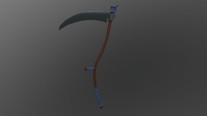 Low poly scythe 3D Model