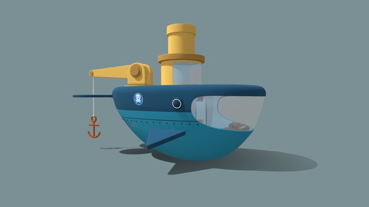 Gup C Submarine model Octonauts 3D Model
