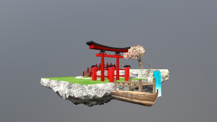 Temple in the sky 3D Model