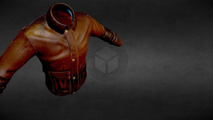 Men's Bomber Jacket 3D Model