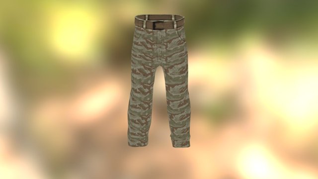 Rust Military Pants 3D Model