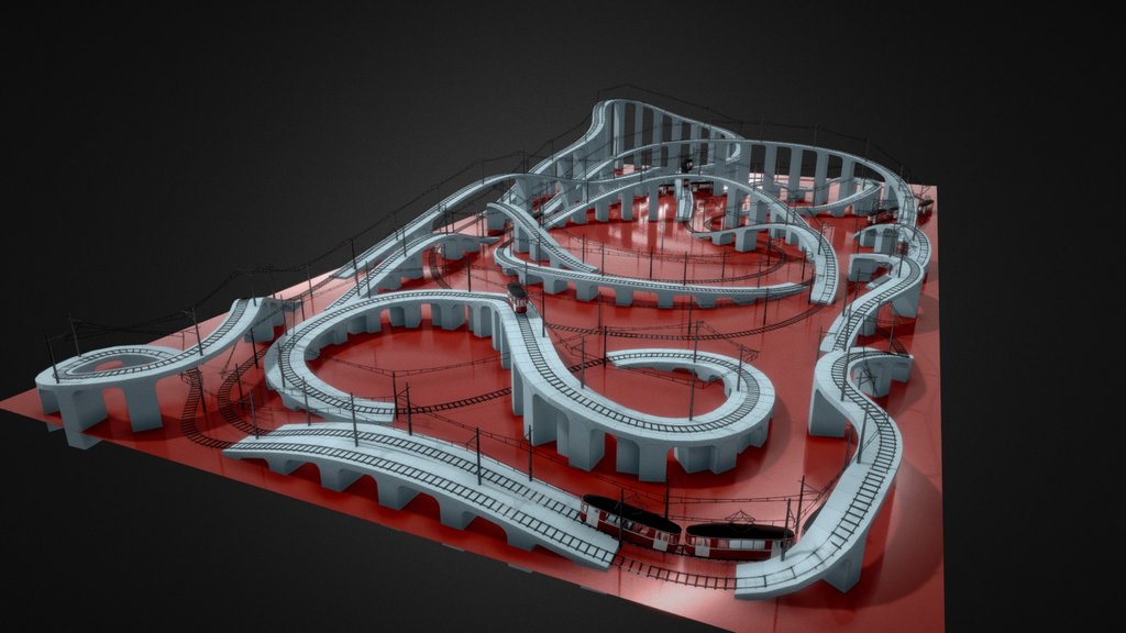Tram roller coaster