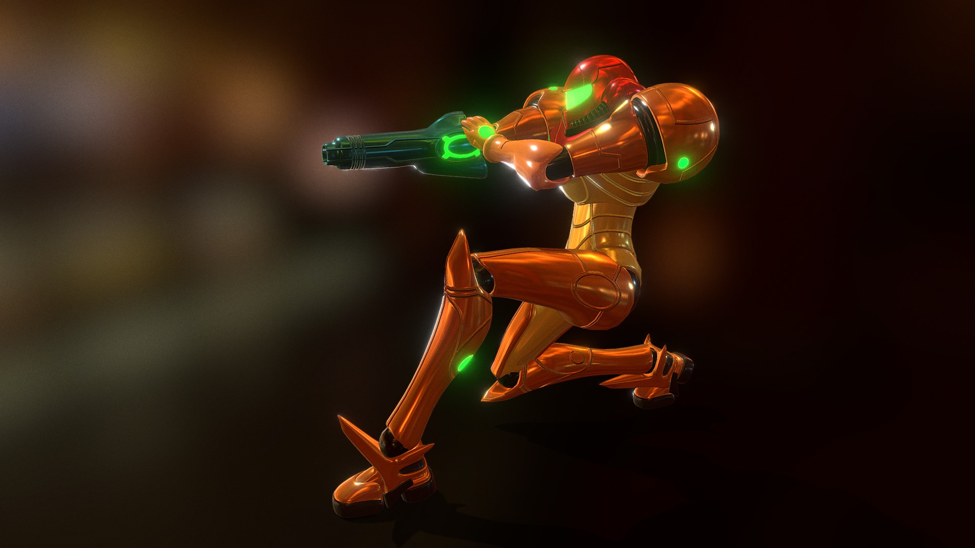 3D model Samus - This is a 3D model of the Samus. The 3D model is about a person in a garment.