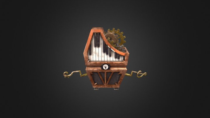 Piano Automaton Chest 3D Model