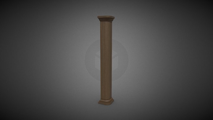 Wooden Room Corner 3D Model