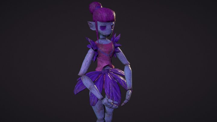 Ballerina puppet 3D Model
