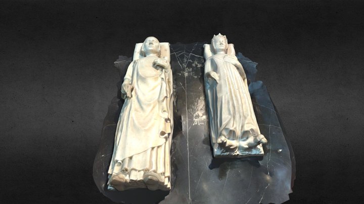 Tombstone in the Basilica of Saint-Denis 3D Model