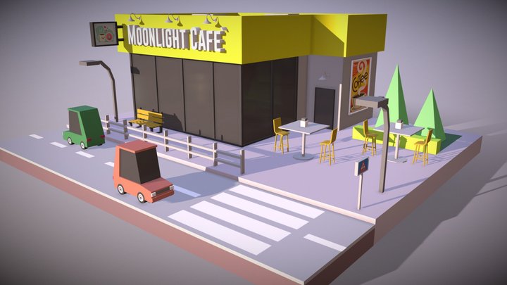 Cafe Bar 3D Model