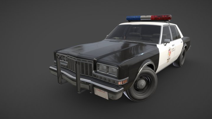 Dodge Diplomat 1980 police car 3D Model