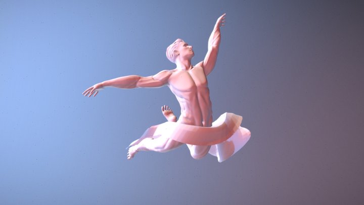 Dancer sculpture 3D Model