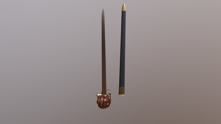 Scottish Broadsword 3D Model
